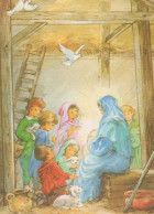 Jungfrau Maria Madonna Jesuskind Weihnachten Religion Vintage Ansichtskarte Postkarte CPSM #PBB816.A - Jungfräuliche Marie Und Madona