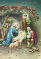 Vierge Marie Madone Bébé JÉSUS Noël Religion Vintage Carte Postale CPSM #PBB800.A - Maagd Maria En Madonnas