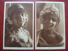 F23 - Algérie - Deux CPA - Jeunes Beautés Algériennes : Mohamed - Aisha - Vrouwen