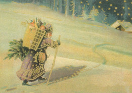 WEIHNACHTSMANN SANTA CLAUS Neujahr Weihnachten Vintage Ansichtskarte Postkarte CPSM #PBB026.A - Santa Claus