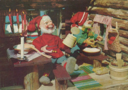 BABBO NATALE Buon Anno Natale GNOME Vintage Cartolina CPSM #PBA983.A - Santa Claus