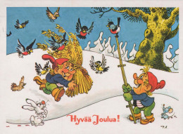 SANTA CLAUS Happy New Year Christmas GNOME Vintage Postcard CPSM #PBA951.A - Santa Claus