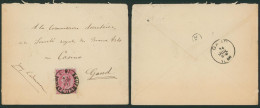 émission 1884 - N°46 Sur Lettre Obl Simple Cercle "Anvers (station)" > Gand - 1884-1891 Leopoldo II