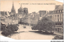 ABDP3-22-0269 -  GUINGAMP - La Place Du Centre Et La Basilique Notre Dame - Guingamp