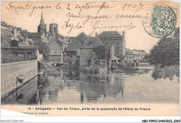 ABDP3-22-0229 - GUINGAMP  - Vue Du Trieux Prise De La Passerelle De L'Hotel De France  - Guingamp