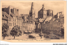 ABDP3-22-0214 - GUINGAMP  - Place Du Centre Et La Cathedrale - Guingamp