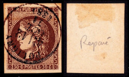 France N° 47 Obl. Cachet à Date T16 - Cote 800 Euros - 1870 Uitgave Van Bordeaux