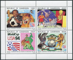Cameroun 893a Sheet, MNH. Mi 1210-1213 Kbl. World Soccer Cup USA-1994. - Cameroun (1960-...)