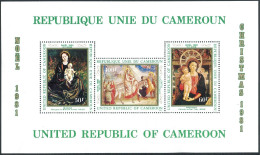 Cameroun C299a Sheet, MNH. Mi Bl.19. Christmas 1981. Froment, Mantegna, Giotto. - Cameroun (1960-...)