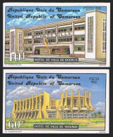 Cameroun 708-709 Imperf,MNH.Michel 977B-978B. Town Hall 1982.Douala,Yaonde. - Cameroon (1960-...)