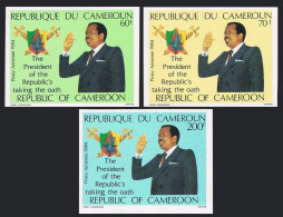 Cameroun C316a-C318a Imperf English,MNH.Michel 1061-1062. Presidential Oath,1984 - Camerún (1960-...)