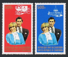 Cameroun 694-695,695a,MNH.Mi 954-955,Bl.18. Wedding 1981.Prince Charles,Diana. - Camerún (1960-...)