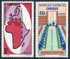 Cameroun 420-421,MNH.Michel 435-436. EUROPAFRIQUE 1965.Map,Delegates. - Cameroun (1960-...)