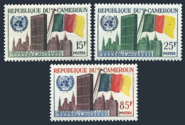 Cameroun 340-342, MNH. Michel 329-331. Admission To UN In 1960. UN Headquarters. - Kamerun (1960-...)