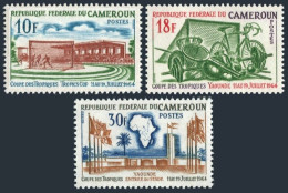 Cameroun 398-400, MNH. Michel 405-407. Tropics Cup Games, 1964. Soccer, Stadium. - Cameroun (1960-...)