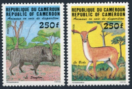 Cameroun 761-762, MNH. Michel 1048-1049. Endangered Species 1984. Wild Pig,Deer. - Cameroun (1960-...)