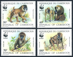 Cameroun 843-846, MNH. Michel 1155-1158. WWF 1988. Baboons. - Kameroen (1960-...)