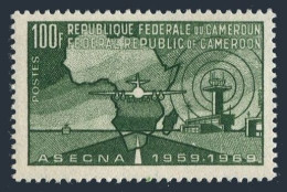 Cameroun 500,MNH.Michel 602. ASECNA.Plane,Map Of Africa.1969. - Kameroen (1960-...)