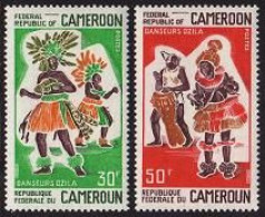 Cameroun 507-508, MNH. Michel 625-626. Ozila Dancers, Drummer, 1970. - Cameroun (1960-...)