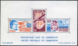 Cameroun C247a,C250a Sheets,MNH.Michel Bl.13-14. Aviation Pioneers,1977. - Kameroen (1960-...)