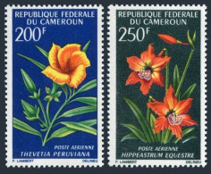 Cameroun C88-C89,MNH.Michel 516-517. Flowers 1967.Amaryllis,Thevetia Peruviana. - Kameroen (1960-...)
