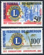 Cameroun 455-456, MNH. Michel 497-498. Lions International-50,1967.Forest,Palms. - Cameroun (1960-...)