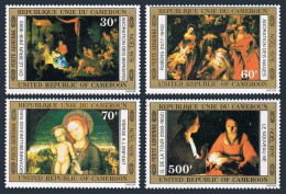 Cameroun C235-C238,MNH.Michel 828-831. Christmas 1976.Bellini,Le Brun,Rubens, - Cameroun (1960-...)