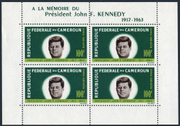 Cameroun C52,C52a Sheet, MNH. Michel 420, Bl.3. President John F. Kennedy, 1964. - Kameroen (1960-...)
