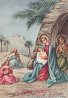 Jungfrau Maria Madonna Jesuskind Weihnachten Religion Vintage Ansichtskarte Postkarte CPSM #PBP981.A - Jungfräuliche Marie Und Madona