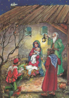 Virgen María Virgen Niño JESÚS Navidad Religión Vintage Tarjeta Postal CPSM #PBP728.A - Virgen Maria Y Las Madonnas