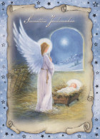 ANGE Noël Bébé JÉSUS Vintage Carte Postale CPSM #PBP440.A - Angels