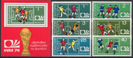 Football / Soccer / Fussball - WM 1974:  Bulgarien  6 W + Bl ** - 1974 – Allemagne Fédérale