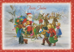 BABBO NATALE Buon Anno Natale GNOME Vintage Cartolina CPSM #PBM016.A - Santa Claus