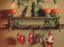 SANTA CLAUS Happy New Year Christmas GNOME Vintage Postcard CPSM #PBL588.A - Santa Claus