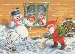 WEIHNACHTSMANN SANTA CLAUS Neujahr Weihnachten GNOME Vintage Ansichtskarte Postkarte CPSM #PBL592.A - Santa Claus