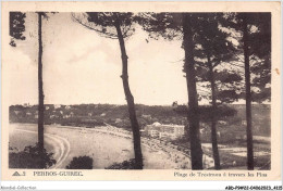 ABDP9-22-0812 - PERROS GUIREC - La  Plage De  Trestraou A Travers Les Pins - Perros-Guirec