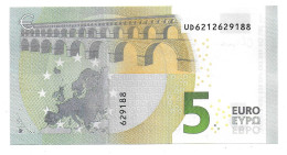(Billets). 5 Euros 2013 Serie UD, U011G4 Signature 4 Ch. Lagarde N° UD 6212629188 UNC - 5 Euro