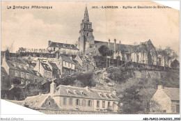 ABDP6-22-0498 - LANNION - Escalier Et Eglise De Brelevenez - Lannion