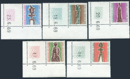 Chad J35-J39 Corner Margin, MNH. Michel P35-P38. Due Stamps 1969. Dolls. - Chad (1960-...)