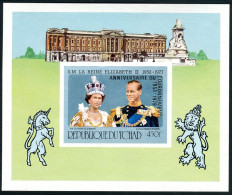 Chad 348 Imperf, MNH. Mi Bl.71B. Coronation Of Queen Elizabeth II,25th Ann. 1978 - Chad (1960-...)