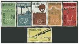Chad 70-75, MNH. Michel 69-74. Views 1961. Ox, Gazelle, Elephant, Lion, Buffalo. - Chad (1960-...)