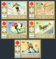 Chad 248-250, C114-C115, MNH. Michel 502-506. Olympics Sapporo-1972. Skiing,Luge - Chad (1960-...)