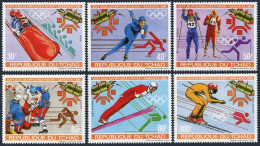 Chad 441-446,447, MNH. Mi 967-972. Olympics Sarajevo-1984. Bobsledding, Hockey, - Tsjaad (1960-...)