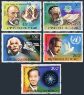 Chad 316-317,C196-C198,C199, CTO. Mi 763-767, Bl.67. Nobel Prize Winners, 1976. - Chad (1960-...)