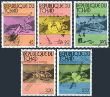 Chad 314-315,C191-C193,C194,CTO.Michel 747-751,Bl.66. Viking Mars Project,1976. - Tschad (1960-...)