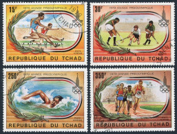 Chad C244-C247,C248,CTO.Michel 867-870,Bl.78. Pre-Olympics Moscow-1980.Yachting, - Tchad (1960-...)