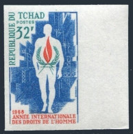 Chad 167 Imperf,MNH.Michel 217. Human Rights Year IHRY-1968. - Tchad (1960-...)