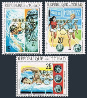 Chad 251A-251C, MNH. Michel 534-536. Olympics Munich-1972, Overprinted In Gold. - Tchad (1960-...)