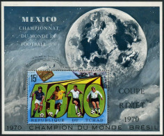 Chad 227F,MNH.Michel 313 Bl.9. World Soccer Cup Mexico-1970. - Tsjaad (1960-...)