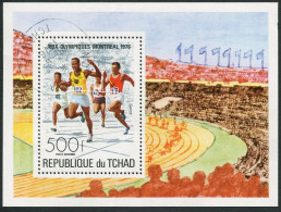 Chad C190, CTO. Michel 746 Bl.65. Olympics Montreal-1976. Sprint. - Tsjaad (1960-...)
